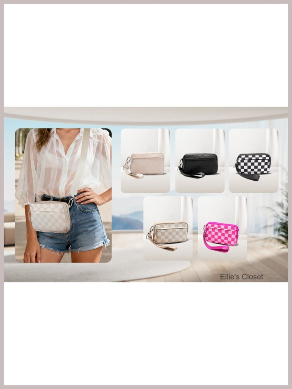 Small Nylon RFID Crossbody Bag with Adjustable Strap for Women - Picture 6 of 6